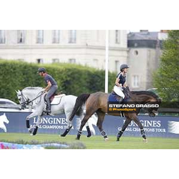 LGCT of Chantilly - Warm up - Leopold van Asten and Laura Kraut - Chantilly, - 13 July 2017 - ph.Stefano Grasso/LGCT