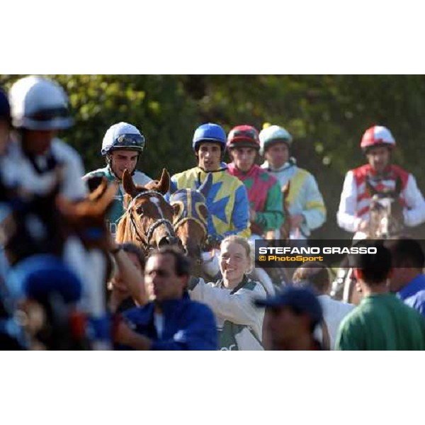 coming back to the winner enclosure Rome Capannelle, Derby Day 2003 ph. Stefano Grasso