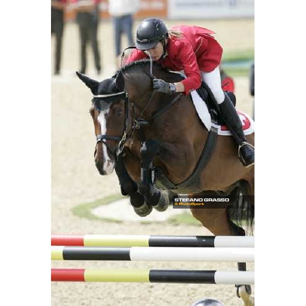 Christina Liebherr on L.B.NO Mercy at the waterjump during the 2nd rating competition for the individual and Team Fei Mannheim, 16th august 2007 ph. Stefano Grasso