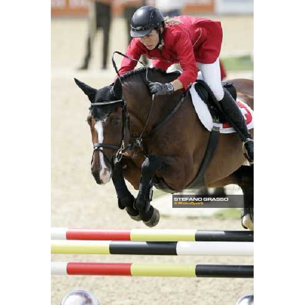 Christina Liebherr on L.B.NO Mercy at the waterjump during the 2nd rating competition for the individual and Team Fei Mannheim, 16th august 2007 ph. Stefano Grasso