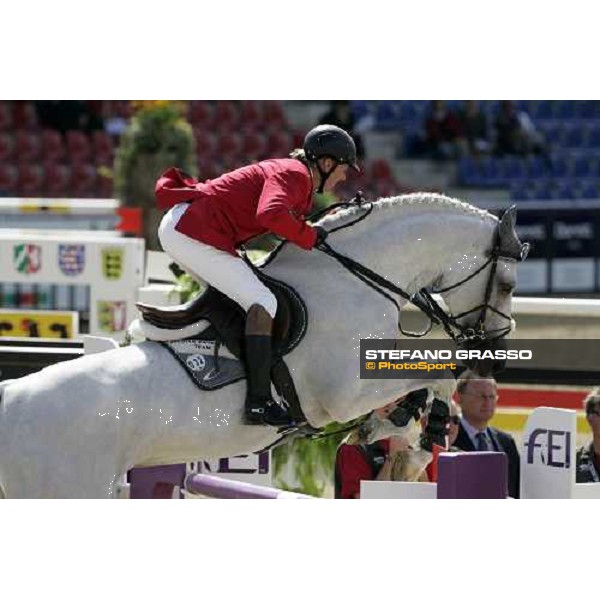 Jos Lansink on AL-Kaheel Cavalor Cumano during the 2nd rating competition for the individual and Team Fei Mannheim, 16th august 2007 ph. Stefano Grasso