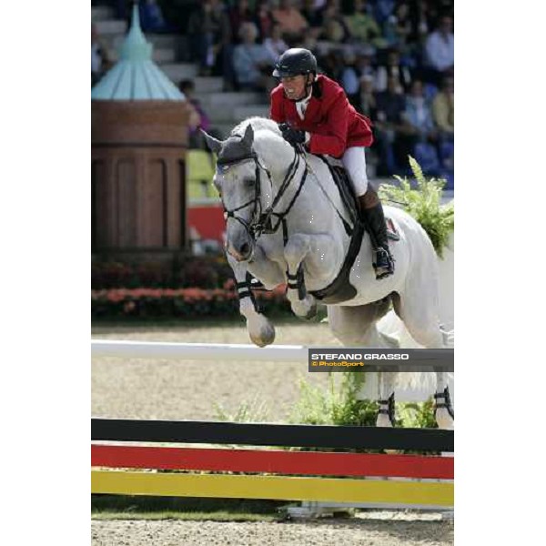 Jos Lansink on AL-Kaheel Cavalor Cumano during the 2nd rating competition for the individual and Team Fei Mannheim, 16th august 2007 ph. Stefano Grasso