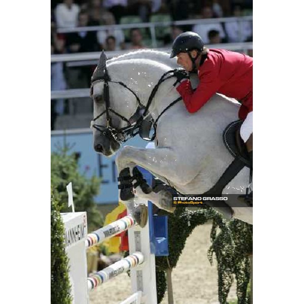 Jos Lansink on AL-Kaheel Cavalor Cumano during the 2nd rating competition for the individual and Team Fei Mannheim, 16th august 2007 ph. Stefano Grasso