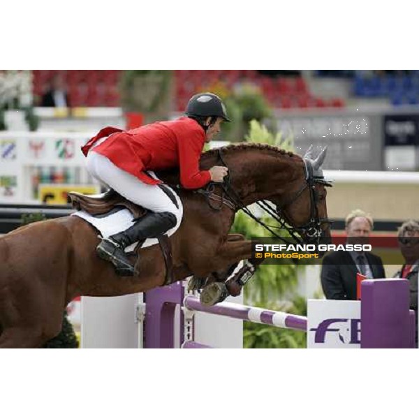 Ludger Beerbaum on Goldfever during the 2nd rating competition for the individual and Team Fei Mannheim, 16th august 2007 ph. Stefano Grasso