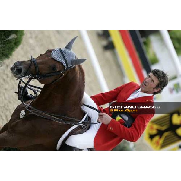 Ludger Beerbaum on Goldfever during the 2nd rating competition for the individual and Team Fei Mannheim, 16th august 2007 ph. Stefano Grasso