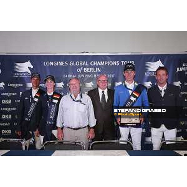 LGCT of Berlin - Press conference - Leopold Van Asten, Simone Blum, Marco Danese, Volker Wulff, Christian Ahlmann and Harrie Smolders - Berlin, 29th july 2017 - ph.Stefano Grasso/LGCT