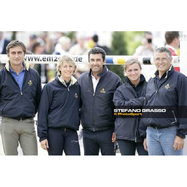 the Italian team - Piergiorgio Bucci, Giulia Martinengo Marquet, Juan Carlos Garcia, Chiara Arrighetti and Roberto Arioldi Mannheim, 17th august 2007 ph. Stefano Grasso