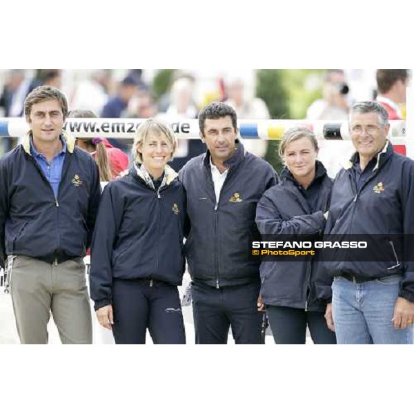 the Italian team - Piergiorgio Bucci, Giulia Martinengo Marquet, Juan Carlos Garcia, Chiara Arrighetti and Roberto Arioldi Mannheim, 17th august 2007 ph. Stefano Grasso