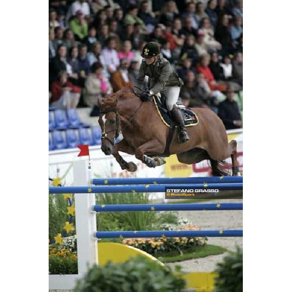 Chiara Arrighetti on Harpon du Borda during the team competition Mannheim, 17th august 2007 ph. Stefano Grasso