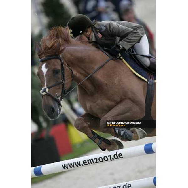 Chiara Arrighetti on Harpon du Borda during the team competition Mannheim, 17th august 2007 ph. Stefano Grasso