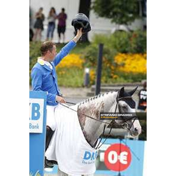 LGCT of Berlin - Class 5 - Prize giving ceremony - Christian Ahlmann on Colorit wins the class - Berlin, - 30 July 2017 - ph.Mario Grassia/LGCT