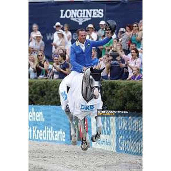 LGCT of Berlin - Class 5 - Prize giving ceremony - Christian Ahlmann on Colorit wins the class - Berlin, - 30 July 2017 - ph.Mario Grassia/LGCT