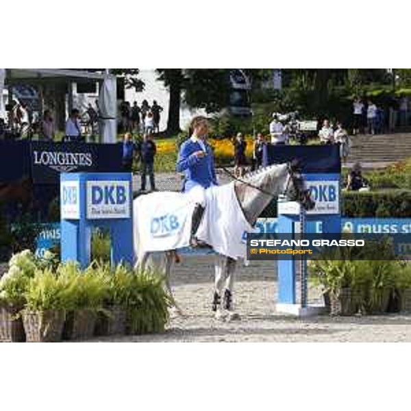 LGCT of Berlin - Class 5 - Prize giving ceremony - Christian Ahlmann on Colorit wins the class - Berlin, - 30 July 2017 - ph.Mario Grassia/LGCT