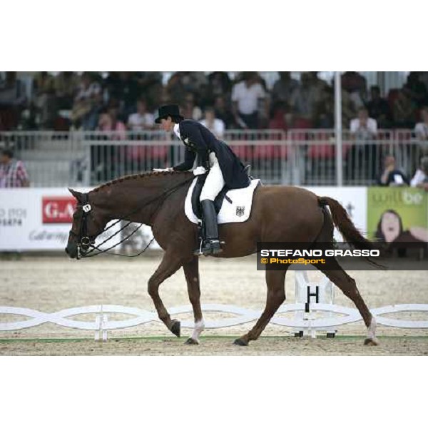 Monica Theodorescu on Whisper 3rd after the 1st part Fei European Dressage Championship La Mandria, 30th august 2007 ph. Stefano Grasso