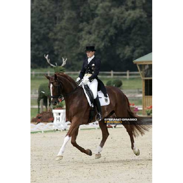 Ellen Schulten-Baumer on Donatha S, leads after the 1st part Fei European Dressage Championship La Mandria, 30th august 2007 ph. Stefano Grasso