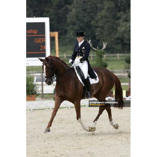 Ellen Schulten-Baumer on Donatha S, leads after the 1st part Fei European Dressage Championship La Mandria, 30th august 2007 ph. Stefano Grasso