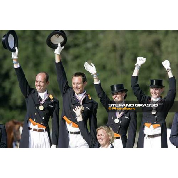 The Dutch team parading winner of the european dressage championship 2007 La Mandria, 31st august 2007 ph. Stefano Grasso