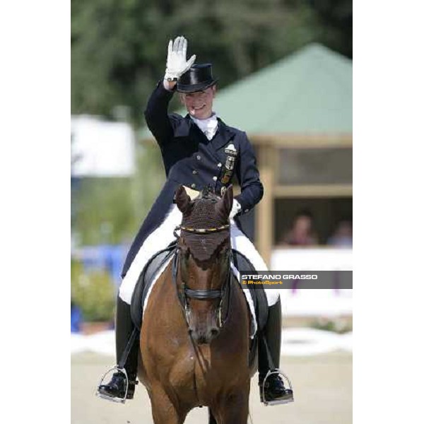 Isabelle Werth on Satchmo 78 2nd classified in the Gran Prix de Dressage at the european dressage championship 2007 La Mandria, 31st august 2007 ph. Stefano Grasso