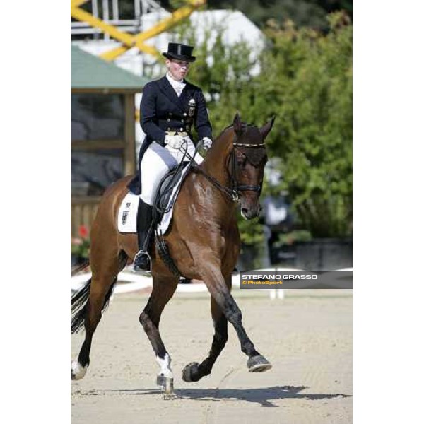 Isabelle Werth on Satchmo 78 2nd classified in the Gran Prix de Dressage at the european dressage championship 2007 La Mandria, 31st august 2007 ph. Stefano Grasso