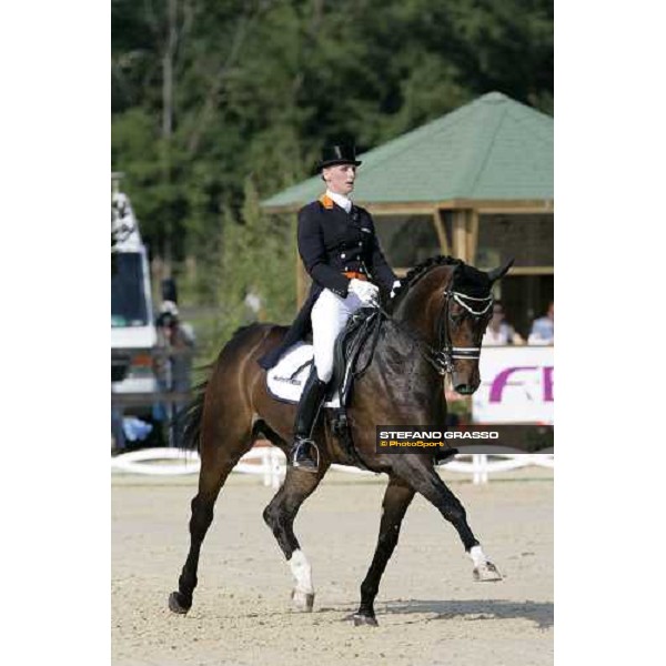 Imke Schellekens-Bartels on Hunter Douglas Sunrise, 3rd at the Grand Prix Special Technical Championship at the dressage european championship 2007 La Mandria, 1st sept. 2007 ph. Stefano Grasso