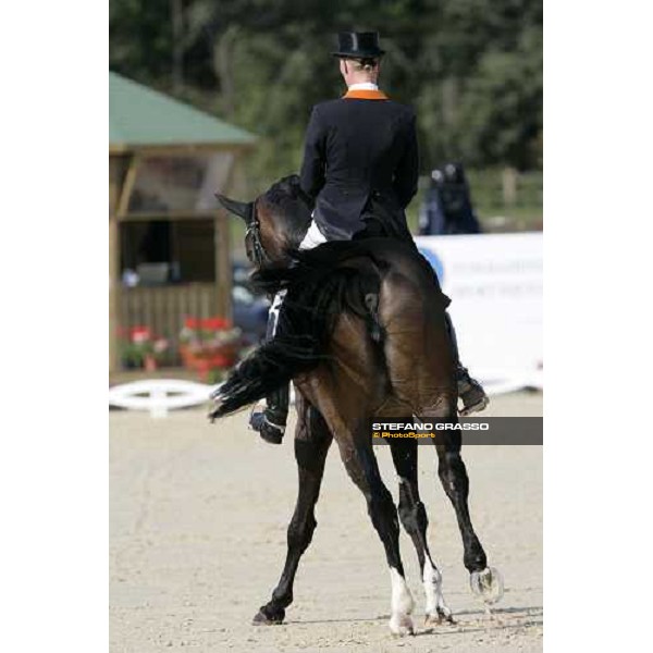 Imke Schellekens-Bartels on Hunter Douglas Sunrise, 3rd at the Grand Prix Special Technical Championship at the dressage european championship 2007 La Mandria, 1st sept. 2007 ph. Stefano Grasso