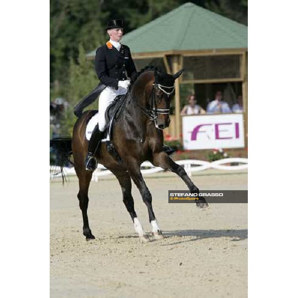 Imke Schellekens-Bartels on Hunter Douglas Sunrise, 3rd at the Grand Prix Special Technical Championship at the dressage european championship 2007 La Mandria, 1st sept. 2007 ph. Stefano Grasso
