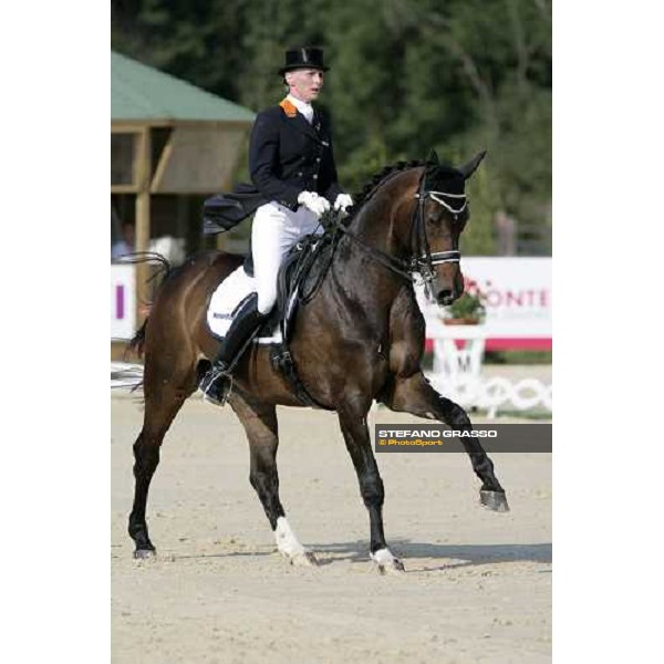 Imke Schellekens-Bartels on Hunter Douglas Sunrise, 3rd at the Grand Prix Special Technical Championship at the dressage european championship 2007 La Mandria, 1st sept. 2007 ph. Stefano Grasso