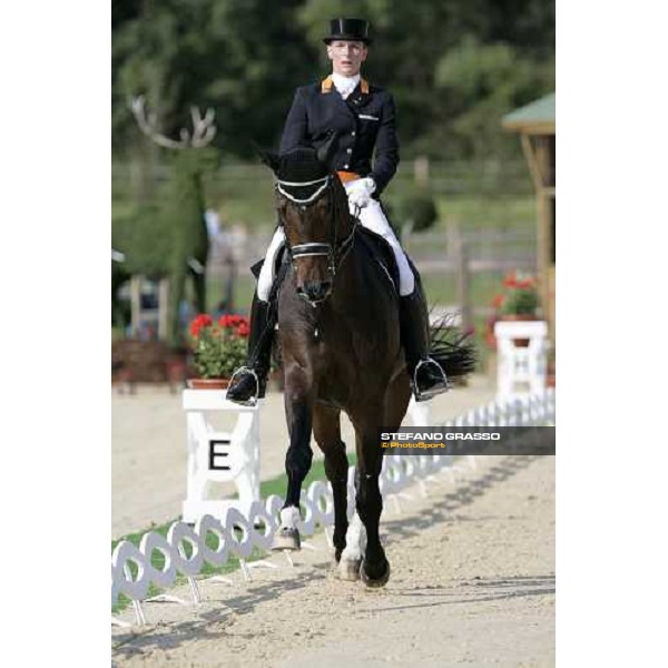 Imke Schellekens-Bartels on Hunter Douglas Sunrise, 3rd at the Grand Prix Special Technical Championship at the dressage european championship 2007 La Mandria, 1st sept. 2007 ph. Stefano Grasso