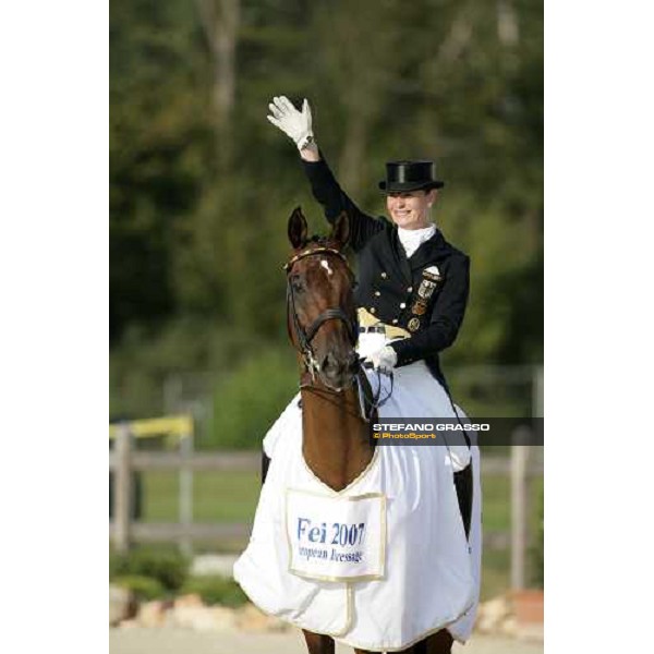 Isabell Werth on Satchmo 78 winner of the Grand Prix Special Technical Championship at the dressage european championship 2007 La Mandria, 1st sept. 2007 ph. Stefano Grasso