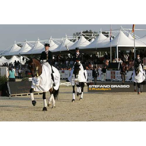 the parade after the prize giving of Grand Prix Special Technical Championship at the dressage european championship 2007 La Mandria, 1st sept. 2007 ph. Stefano Grasso