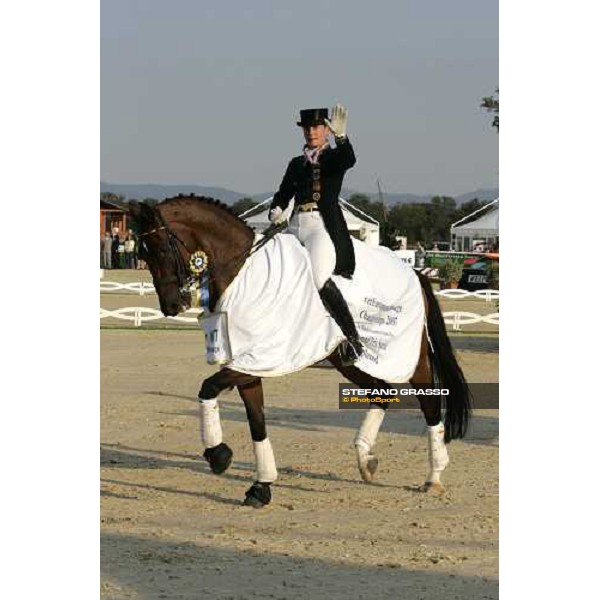 Isabell Werth on Satchmo 78 winner of the Grand Prix Special Technical Championship at the dressage european championship 2007 La Mandria, 1st sept. 2007 ph. Stefano Grasso