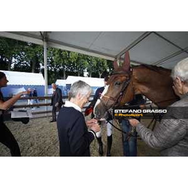 LGCT of London - Grand Prix - Lady Harris and Lady Kirkham congratulates with Scott Brash and Hello Forever - London, - 5 August 2017 - ph.Mario Grassia/LGCT