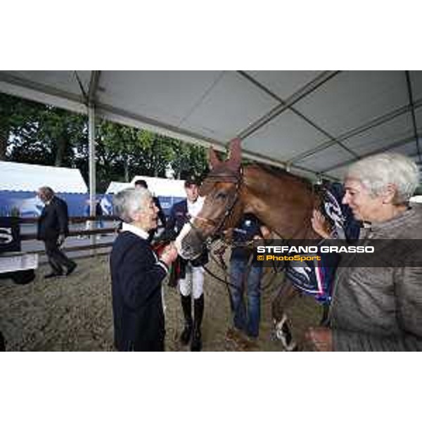 LGCT of London - Grand Prix - Lady Harris and Lady Kirkham congratulates with Scott Brash and Hello Forever - London, - 5 August 2017 - ph.Mario Grassia/LGCT