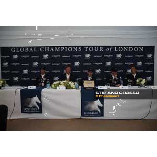LGCT of London - Grand Prix - Press conference - Denis LYnch, Jan Tops, Scott Brash, Ben Maher, Harrie Smolders - London, - 5 August 2017 - ph.Mario Grassia/LGCT