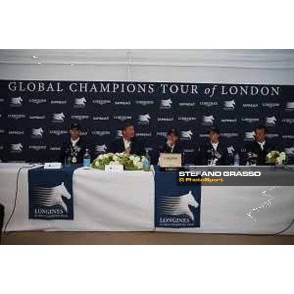 LGCT of London - Grand Prix - Press conference - Denis LYnch, Jan Tops, Scott Brash, Ben Maher, Harrie Smolders - London, - 5 August 2017 - ph.Mario Grassia/LGCT