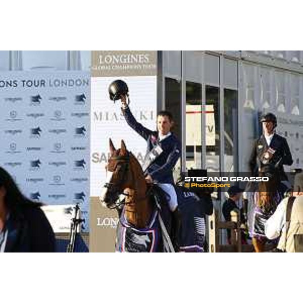 LGCT of London - Grand Prix - Prize giving ceremony - Scott Brash on Hello Forever wins the LGCT Grand Prix of London presented by Sapinda - London, - 5 August 2017 - ph.Mario Grassia/LGCT