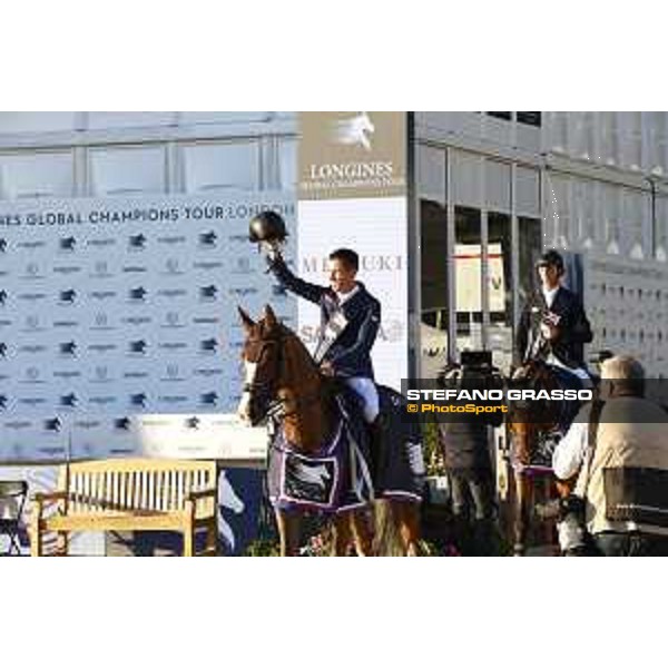 LGCT of London - Grand Prix - Prize giving ceremony - Scott Brash on Hello Forever wins the LGCT Grand Prix of London presented by Sapinda - London, - 5 August 2017 - ph.Mario Grassia/LGCT