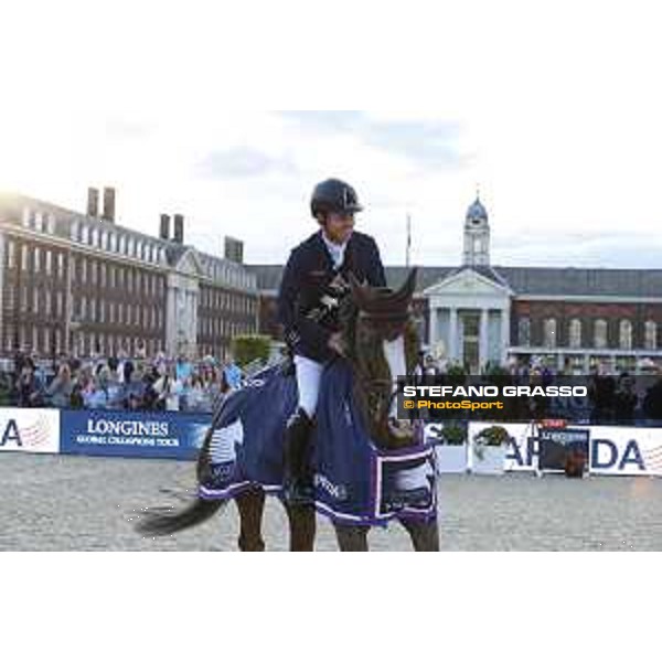 LGCT of London - Grand Prix - Prize giving ceremony - Scott Brash on Hello Forever wins the LGCT Grand Prix of London presented by Sapinda- London, - 5 August 2017 - ph.Mario Grassia/LGCT