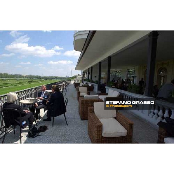 Club House\'s roof San Siro race track Milan 23rd may 2004 ph. Stefano Grasso