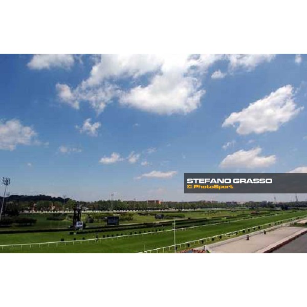 view from the Club house\'s roof of San Siro race track Milan 23rd may 2004 ph. Stefano Grasso