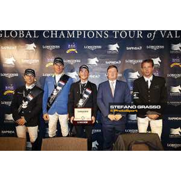 LGCT of Valkenswaard - Grand Prix - Press conference - Lorenzo de Luca, Christian Ahlmann, Maikel van der Vleuten, Harrie Smolders and Jan Tops (President and Founder of LGCT and GCL) -Valkenswaard, 12nd august 2017 - ph. Stefano Grasso/LGCT