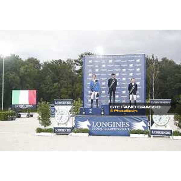 LGCT of Valkenswaard - Grand Prix - The podium: 1st Lorenzo de Luca, 2nd Christian AHlmann and 3rd Maikel van der Vleuten -Valkenswaard, 12nd august 2017 - ph. Stefano Grasso/LGCT