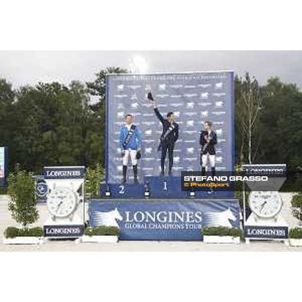LGCT of Valkenswaard - Grand Prix - The podium: 1st Lorenzo de Luca, 2nd Christian AHlmann and 3rd Maikel van der Vleuten -Valkenswaard, 12nd august 2017 - ph. Stefano Grasso/LGCT
