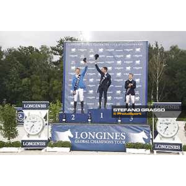 LGCT of Valkenswaard - Grand Prix - The podium: 1st Lorenzo de Luca, 2nd Christian AHlmann and 3rd Maikel van der Vleuten -Valkenswaard, 12nd august 2017 - ph. Stefano Grasso/LGCT