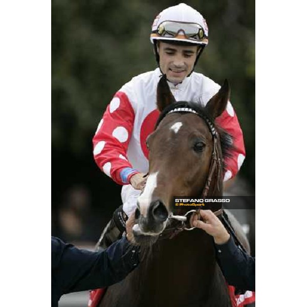 Dario Vargiu on Farrel enters the track before the Gran Criterium Milan San Siro , 14th october 2007 ph. Stefano Grasso