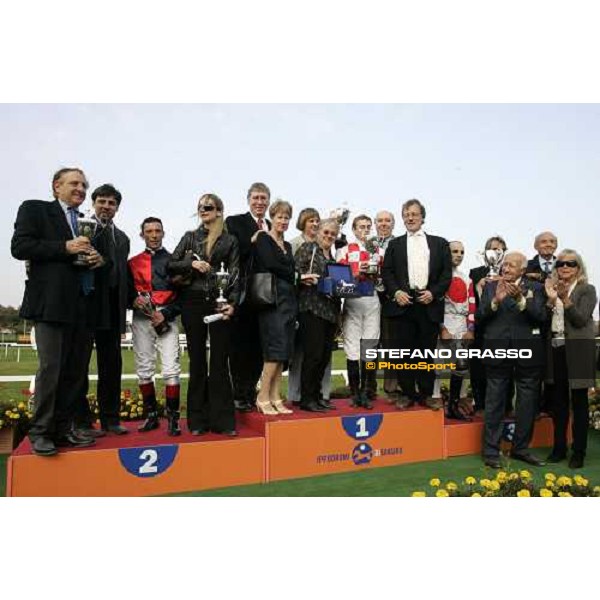 the podium of Gran Criterium won by Scintillo Milan San Siro , 14th october 2007 ph. Stefano Grasso