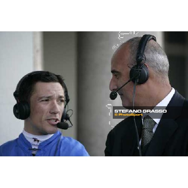Frankie Dettori interviwed by Enrico Querci Milan San Siro , 14th october 2007 ph. Stefano Grasso
