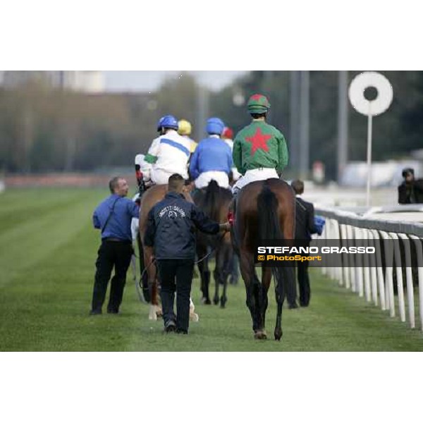 horses parade before the start of the Gran Premio del Jockey Club Milan San Siro , 14th october 2007 ph. Stefano Grasso