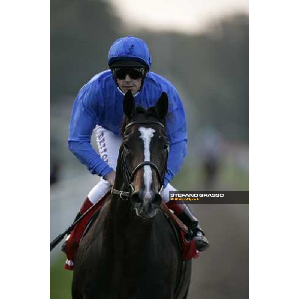 Frankie Dettori comes back on Laverock after the Gran Premio del Jockey Club Milan San Siro , 14th october 2007 ph. Stefano Grasso