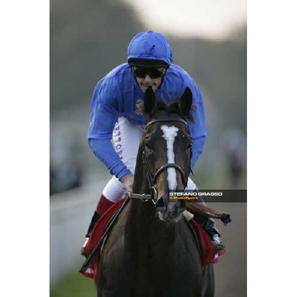 Frankie Dettori comes back on Laverock after the Gran Premio del Jockey Club Milan San Siro , 14th october 2007 ph. Stefano Grasso